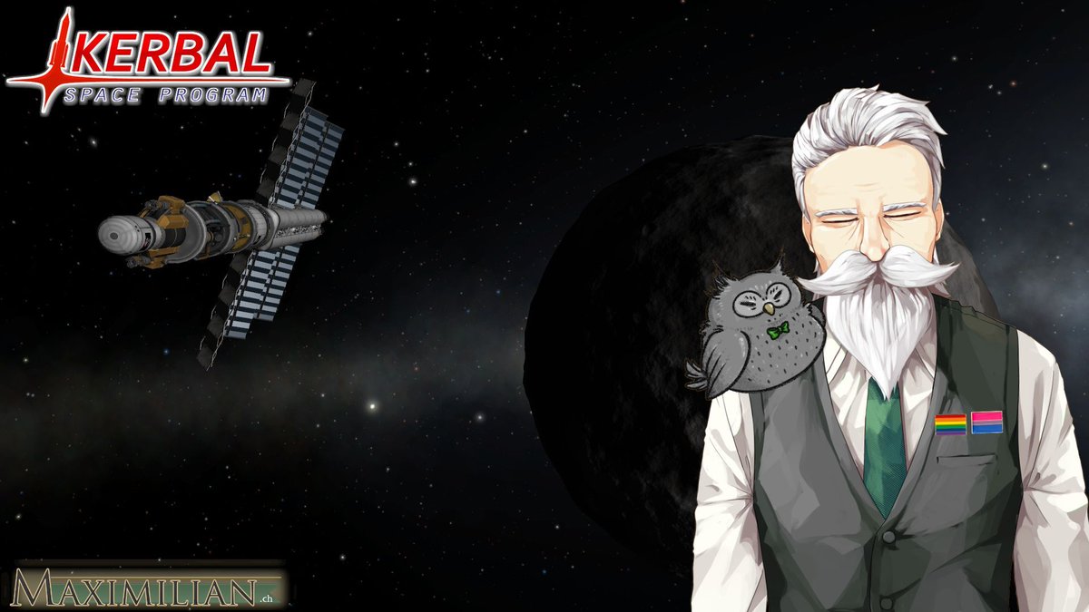 Maximilian_VT's tweet image. Maximilian will be ready to serve shortly. Please take a seat, make yourselves comfortable and get ready to enjoy the stream!

#Vtuber #KerbalSpaceProgram