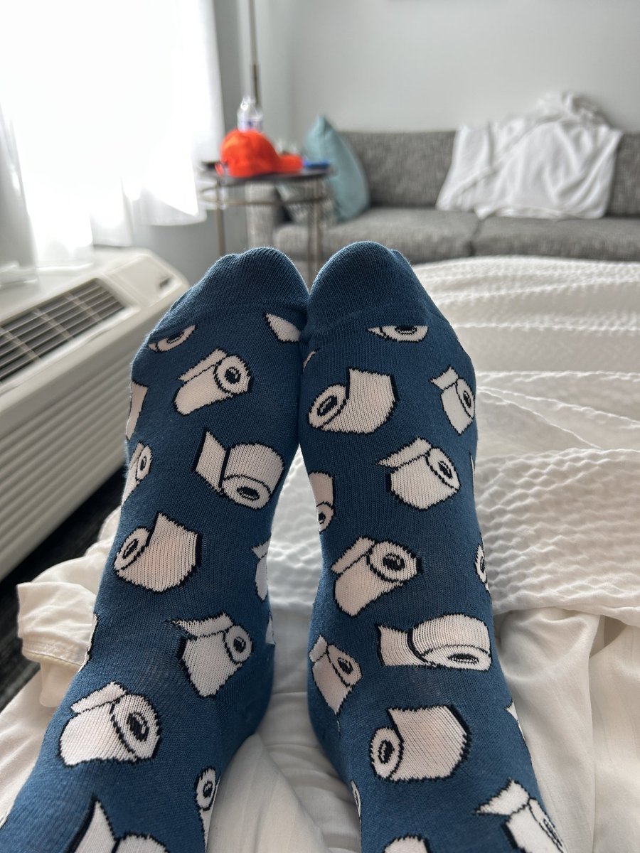 JaggardTech's tweet image. Getting ready! My lucky socks! 💙🧡💙🧡💙🧡💙🧡