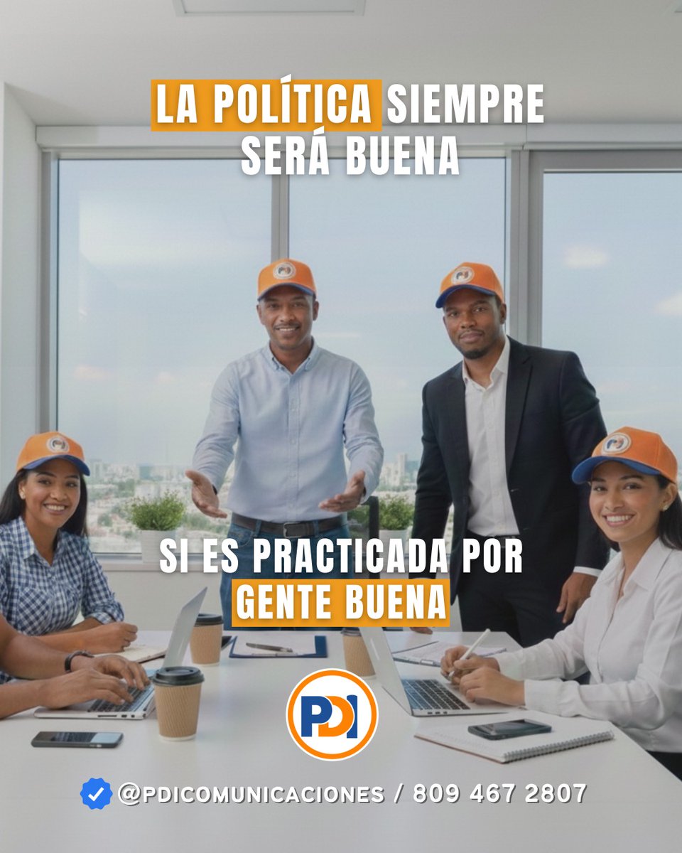 No es la política la que falla, son los actores. 🇩🇴
En el PDI creemos que para limpiar las instituciones, necesitamos llenarlas de gente honesta.
No se logran cambios desde las gradas, hay que entrar al terreno de juego. 

📲 Contáctanos: 809-467-2807 

#politicard #nuevopdi