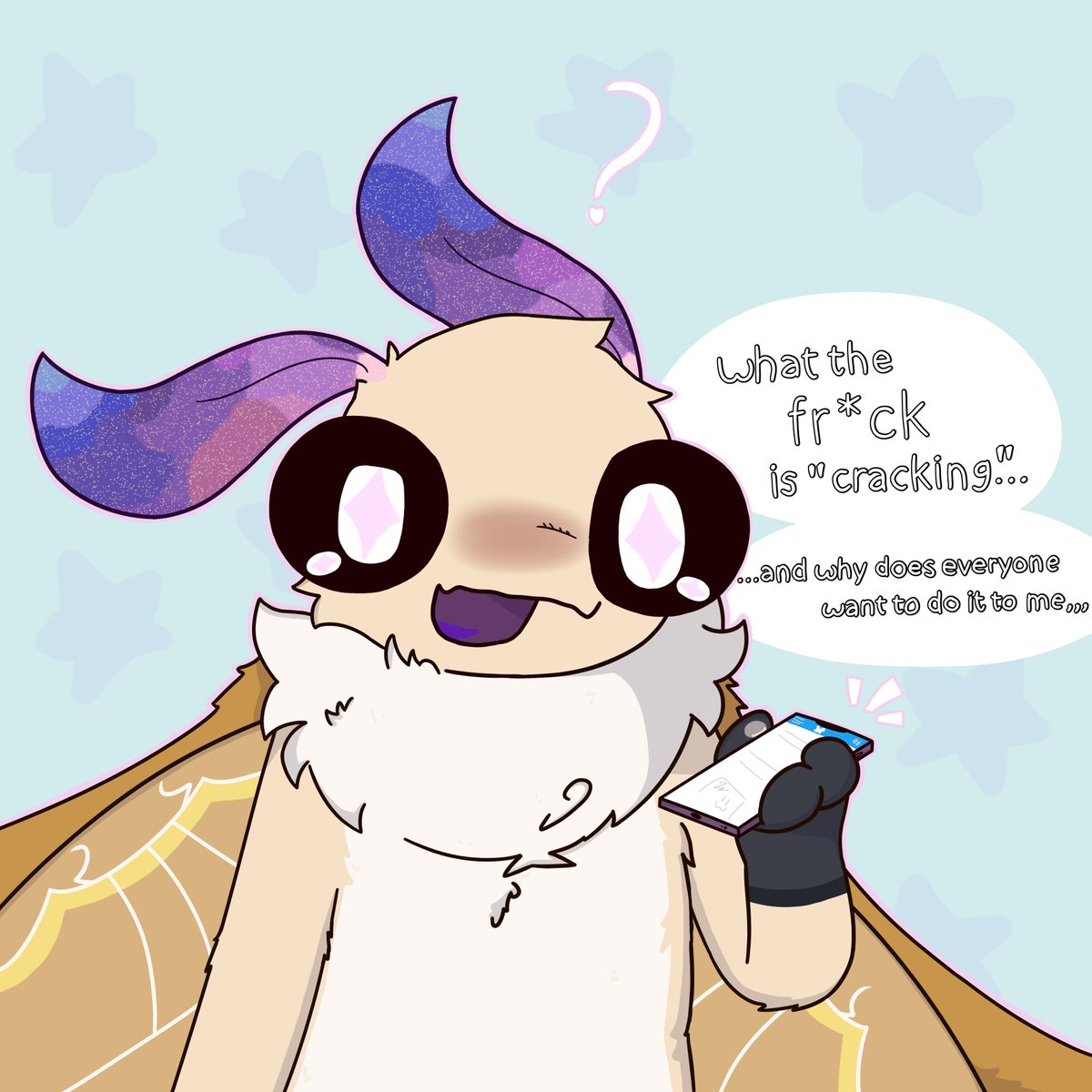 ZeeTheMoth's tweet image. #furryart #furry #cracking