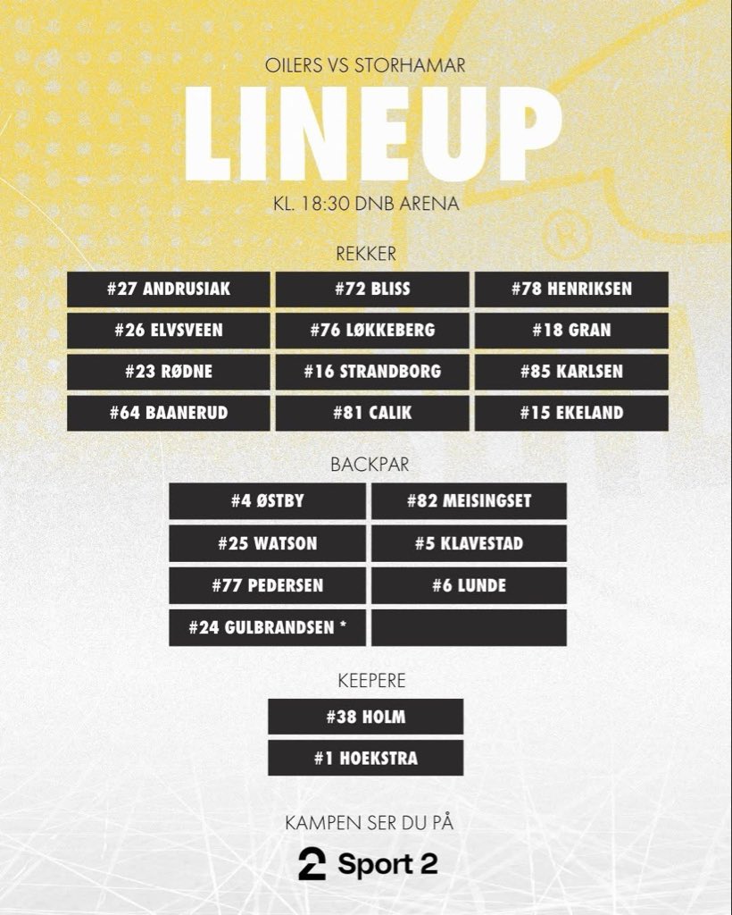 StavangerOilers's tweet photo. Disse er klare for å gi jernet i kveld! 🔥 #forzaoilers https://t.co/z70PNZyTgR