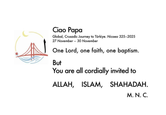 Sagduyununozu's tweet photo. @yenisafakwriter Ciao Papa
@Pontifex https://t.co/hJ9QeF1xEn