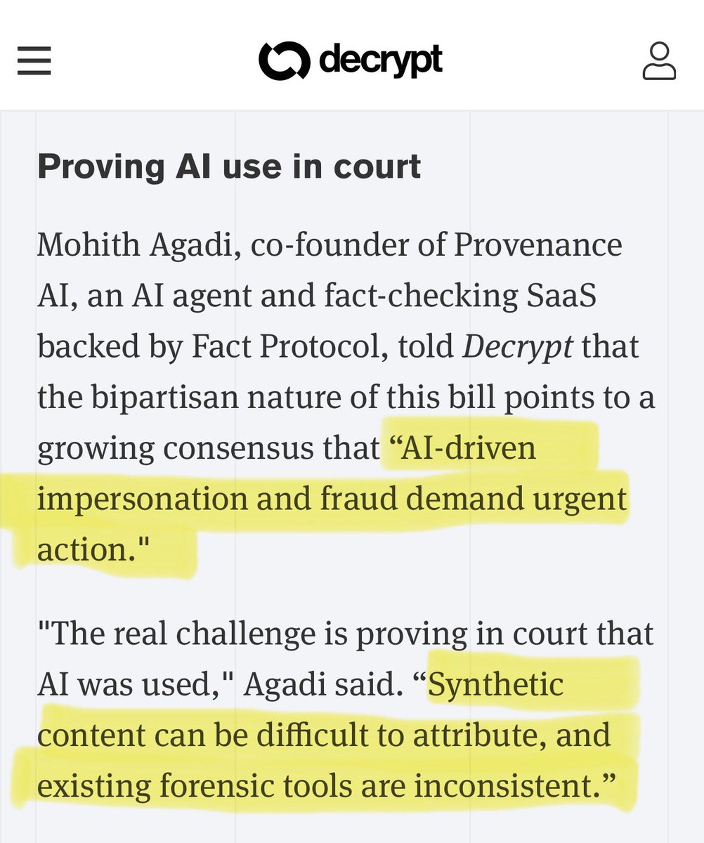 FactProtocol's tweet image. The verification gap is already here!

AI can generate content faster than humans can evaluate it, which is why source-level @0xProvenance and on-chain proof are becoming essential infrastructure.

If we can verify origins (Provenance), we can ascertain truth. That&apos;s precisely…