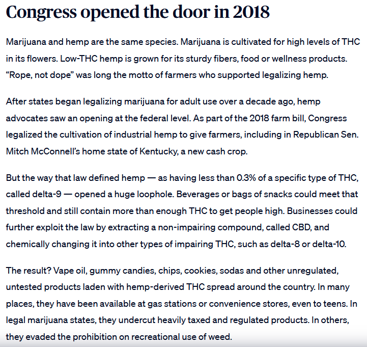 What to know about the looming federal ban on THC-infused drinks and snacks. "Buried in the [November 2025] bill that ended the federal government shutdown this month was a provision to ban..." those products. Ban begins in November 2026. pbs.org/newshour/polit…