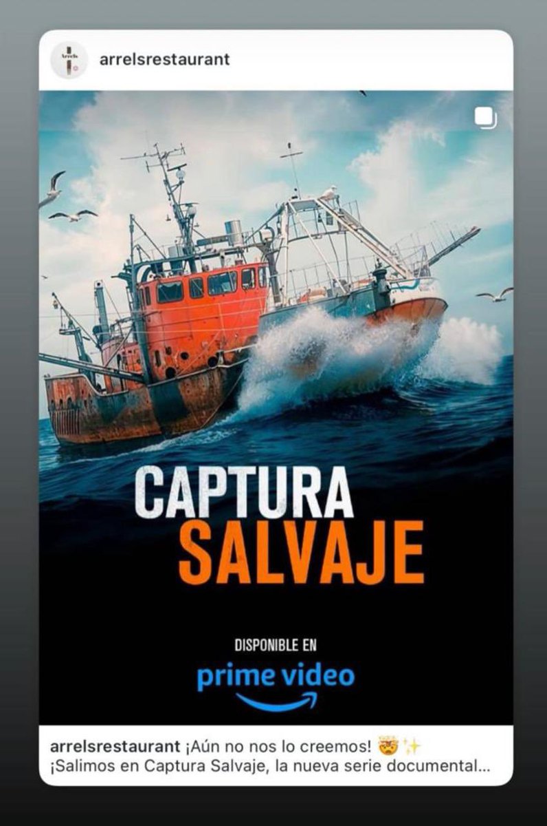 Qué alegría ver cómo desde España celebran aparecer en Captura Salvaje!
Un orgullo enorme mostrarle al mundo y de primera mano, el trabajo detrás de la captura de langostino en nuestra provincia.

Gracias Arrels Restaurant por sumarse con tanta emoción!