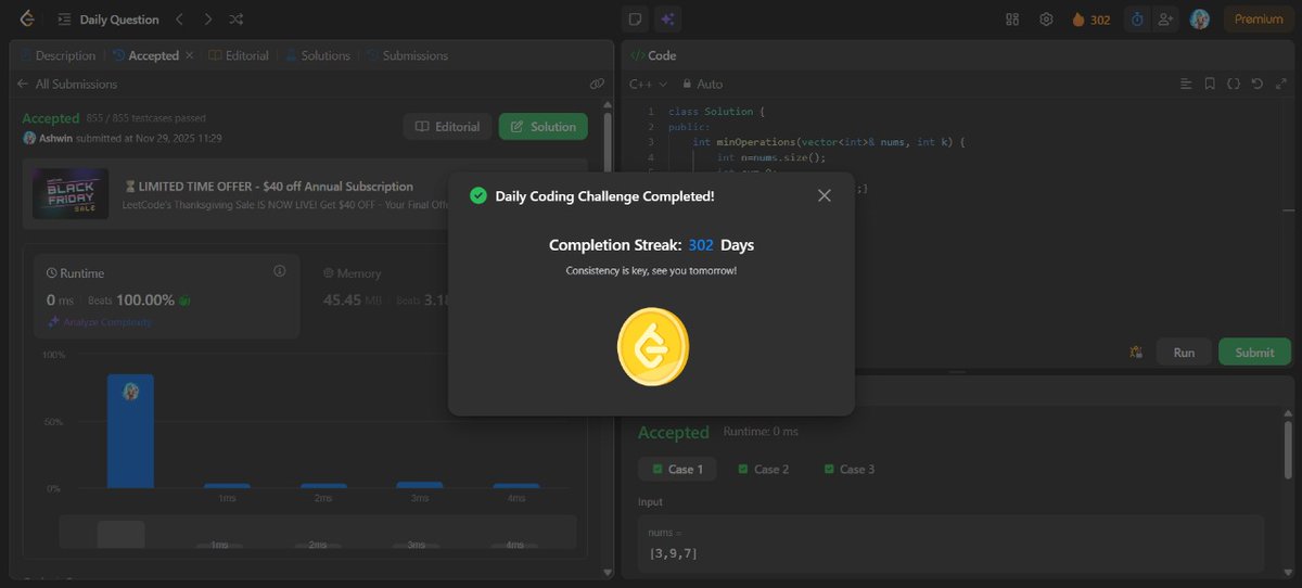 mystic_decoder's tweet image. Day 153                                     

- Leetcode potd            
- 2 codeforces problems     

Do connect and join the grind! 🔥 

#nDaysOfCode #MERNStack #DSA #BuildInPublic #CodingJourney