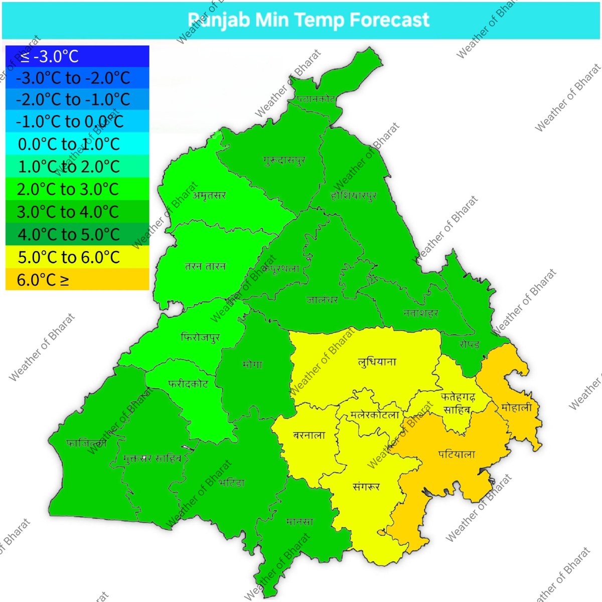 SahilBhatt_'s tweet photo. Min Temp Forecast for Punjab, Chandigarh, Haryana, Delhi and Rajasthan for 30th Nov 2025

Follow the Weather Of Bharat channel on WhatsApp: https://t.co/z5YGjP7prq

© Weather of Bharat https://t.co/sSewm8KMGr