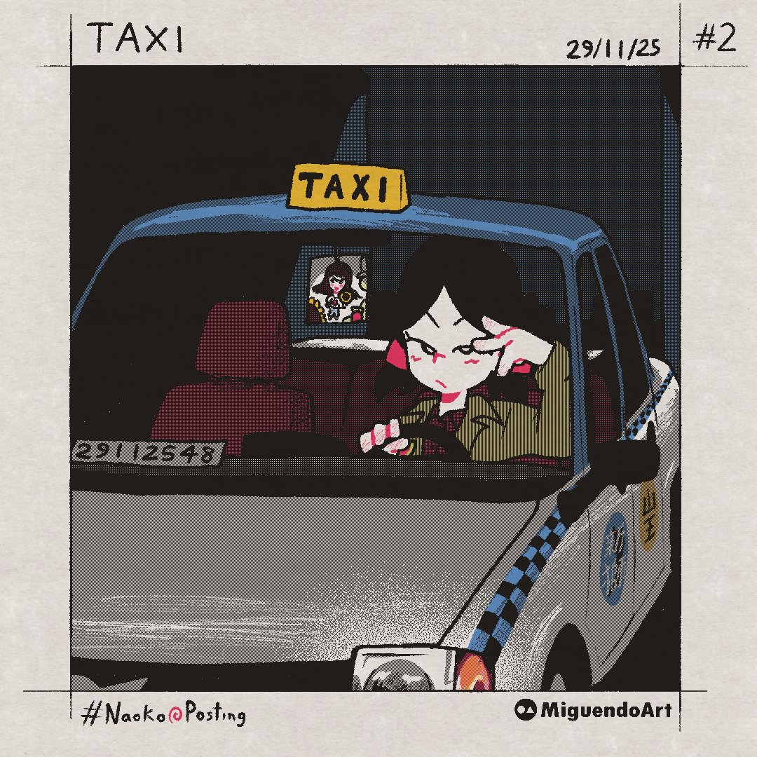 miguendo_art's tweet image. TAXI - NAOKOVIÑETA No.48 #Naokoposting #anime #webcomic #四コマ