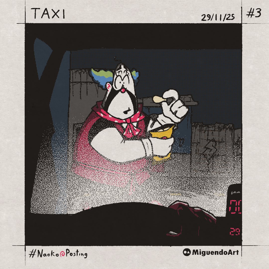 miguendo_art's tweet image. TAXI - NAOKOVIÑETA No.48 #Naokoposting #anime #webcomic #四コマ