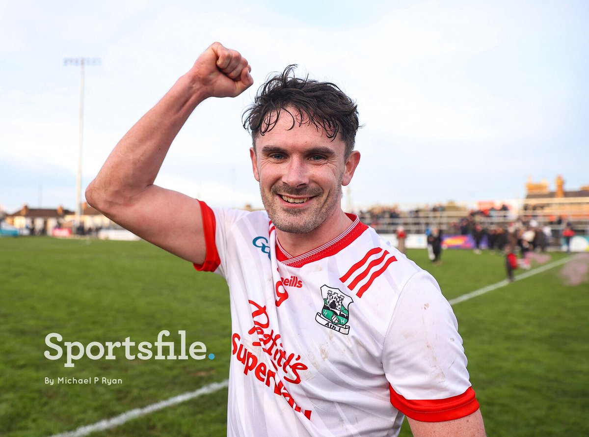 sportsfile's tweet image. David Hyland of Athy after his side's victory in the AIB Leinster GAA Football Senior Club Championship semi-final over Portarlington at Cedral St Conleth's Park.

📸 @ryanmilestone 

sportsfile.com/more-images/11…