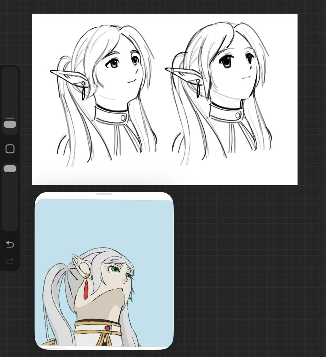 cloudia030's tweet image. Did I make it?? #frerien #frerienartchallenge