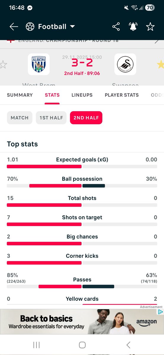 That is relegation form. Terrible. Sorry Matos but think we are done for.