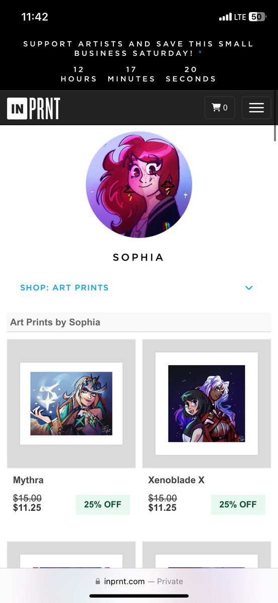 tornado_arts's tweet image. Reminder that INPRNT has a S/A /L /E ! going on now! 🔗 below!