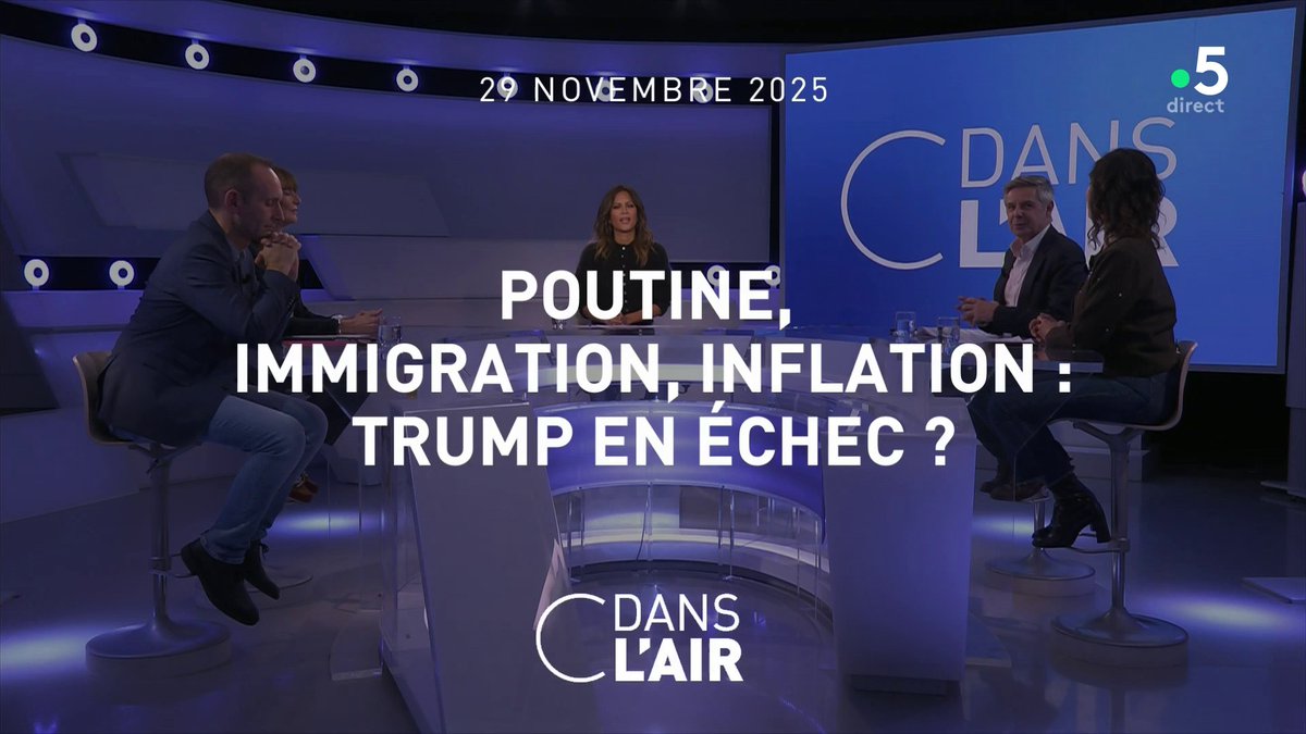 Cdanslair's tweet image. #cdanslair avec @AureCasse, c&apos;est maintenant sur France 5. Au programme ce soir - #Poutine, immigration, inflation : #Trump en échec ?

Posez-nous dès maintenant vos questions !
#EtatsUnis #Russie #Ukraine #Europe