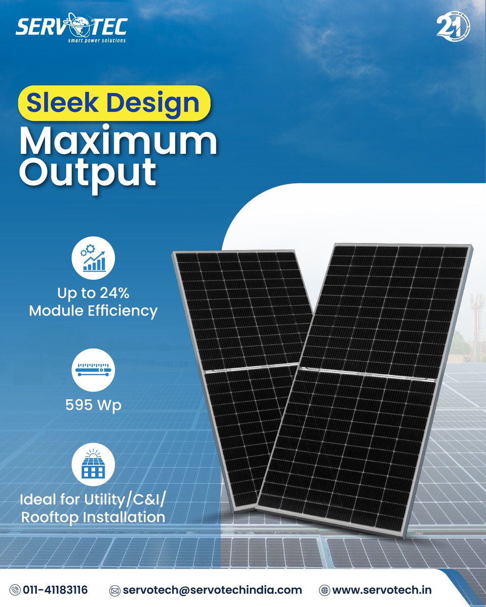 servotech_ltd's tweet image. 𝐒𝐞𝐫𝐯𝐨𝐭𝐞𝐜𝐡 𝐌𝐨𝐧𝐨 𝐏𝐄𝐑𝐂 𝐒𝐨𝐥𝐚𝐫 𝐏𝐚𝐧𝐞𝐥𝐬 turn every ray into reliable power. Strong performance, sleek design, and unmatched durability, that’s how we&apos;re redefining #Solar.

#Servotech #SolarPanels #MonoPERC #CleanPower #rooftopsolarpanels #solarpower…