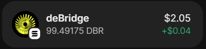 Si vous avez utilisé <a href="/debridge/">deBridge</a>, vous avez sûrement quelques $DBR à claim. 
C'est pas grand chose, mais c'est gratuit.

Vous pouvez claim jusqu'au 19 décembre
(lien du checker en reply)