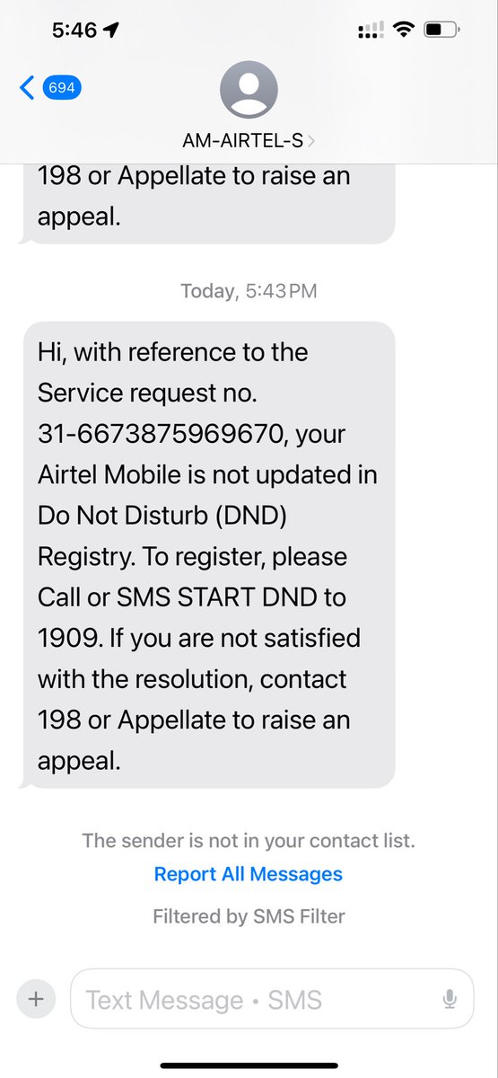 hunkikara's tweet photo. Spam calling is a perennial problem in India. @TRAI @Airtel_Presence you guys are running a complete farce when one complains about these looks like you aren’t interested in solving the problem. https://t.co/OQMIZBlQWI