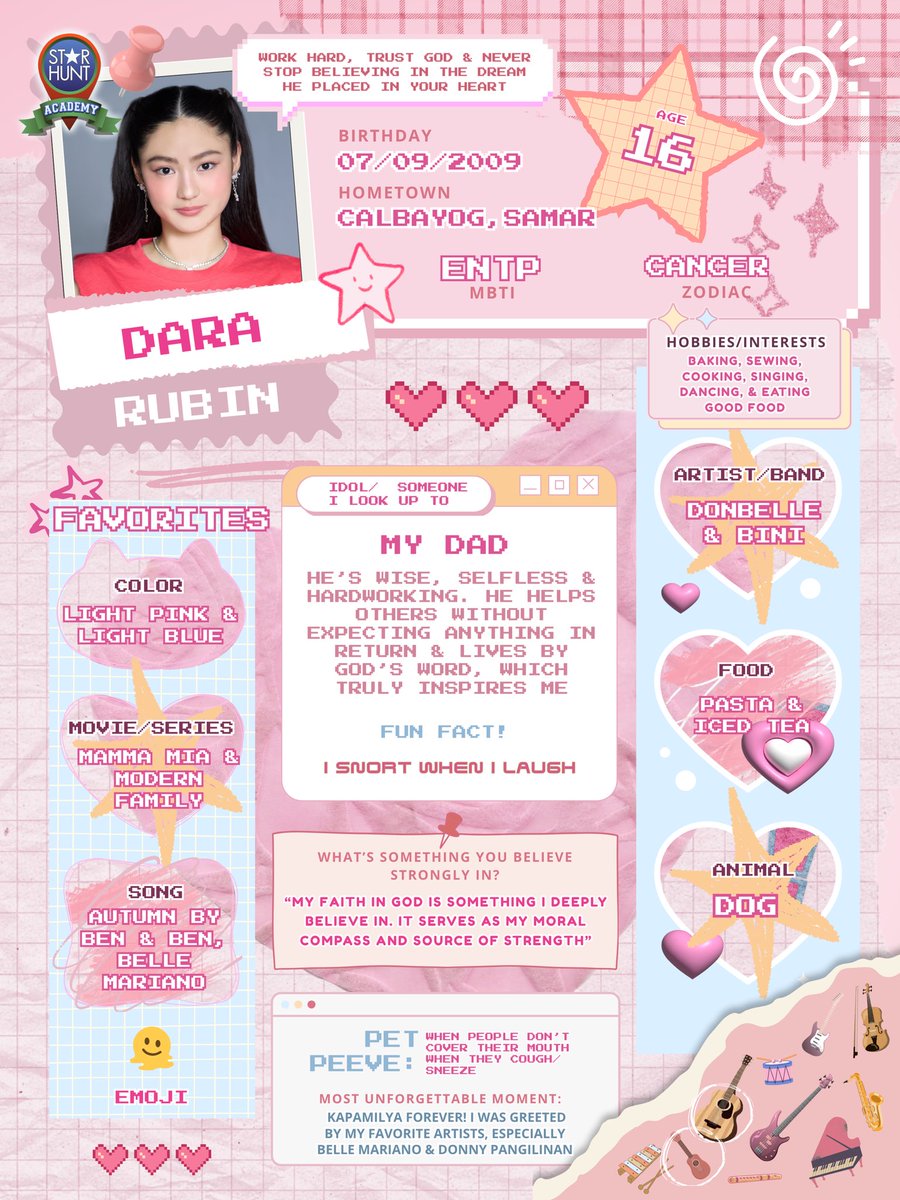 starhuntacademy's tweet image. A rising star has arrived! 💫

Introducing trainee Dara Rubin from Star Hunt Academy. Peek into her personality, fun sides, and unique story! 

Don’t miss out! Their story is just starting! ✨