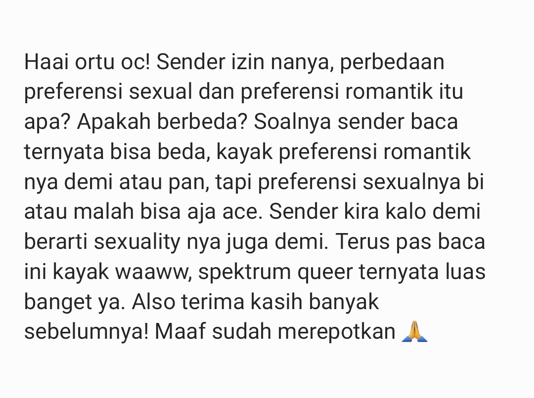 ocsbase2's tweet image. Haai! Izin nanya yaa. Sender lagi nulis untuk oc! sender yg queer, terus nemu perbedaan ini. Boleh bantu jelaskan? Terima kasih banyak sebelumnya! 🙏