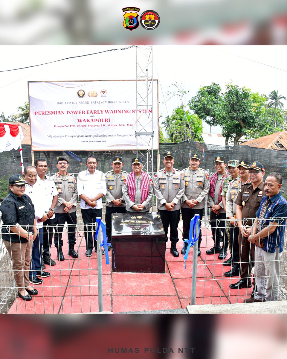 humas_polda_ntt's tweet photo. Sobat Humas Polri
.
.
.
Wakapolri Resmikan Sistem Peringatan Dini Gunung Lewotobi Laki-Laki di Flores Timur

#PolriUntukIndonesia
#Wakapolri
#KomjenDediPrasetyo
#PoldaNTT
#Akpol1990
#Lewotobi
#FloresTimur
#MitigasiBencana
#EarlyWarningSystem
#BaktiSosialPolri
#NTT https://t.co/Dy3D6FCIRM