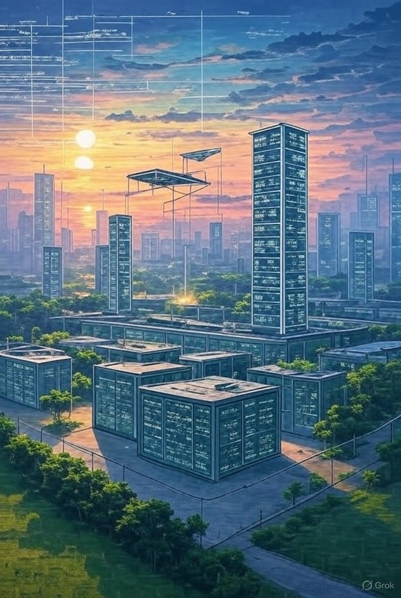 sanjaykmrsingh's tweet image. Reliance Powers Up Andhra Pradesh: $11B AI Data Center Boom:   Reliance Industries&apos; JV, Digital Connexion, to build a 1GW AI-native hyperscale data center on 400 acres in Visakhapatnam with $11 billion (₹98,000 crore) investment.