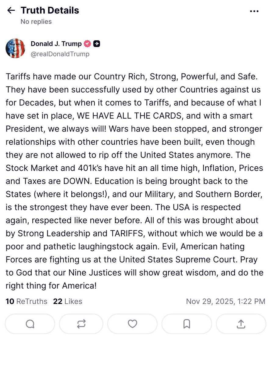 🚨 INVESTING : Trump su Truth Social: "ABBiamo tutte le carte"