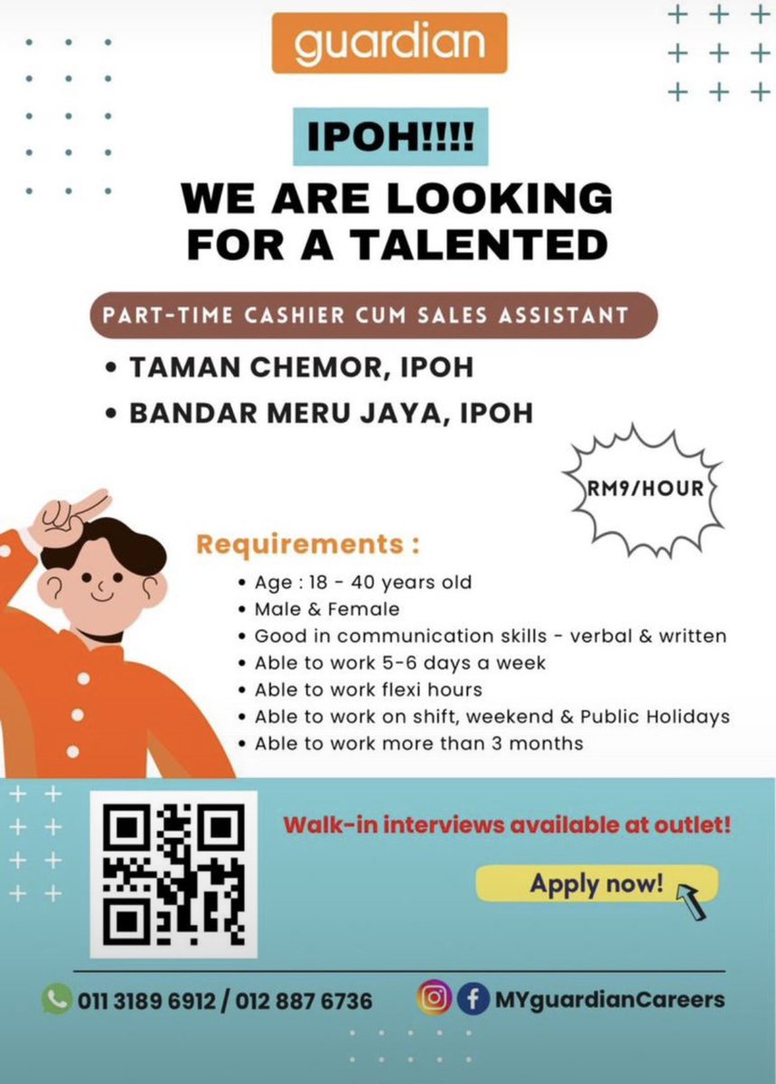 leilpppp's tweet photo. @fafain11 hi! kami ada kekosongan urgent! permanent part time. working hour min 4hr, max full day and etc. berminat boleh hubungi di nombor telefon tertera. https://t.co/9s6xNSZQWT