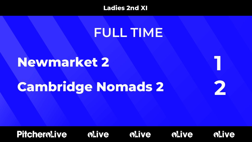 FULL TIME: Newmarket 2 1 - 2 Cambridge Nomads 2
#NEWCAM #Pitchero
cambridgenomadshockeyclub.co.uk/teams/74107/ma…
