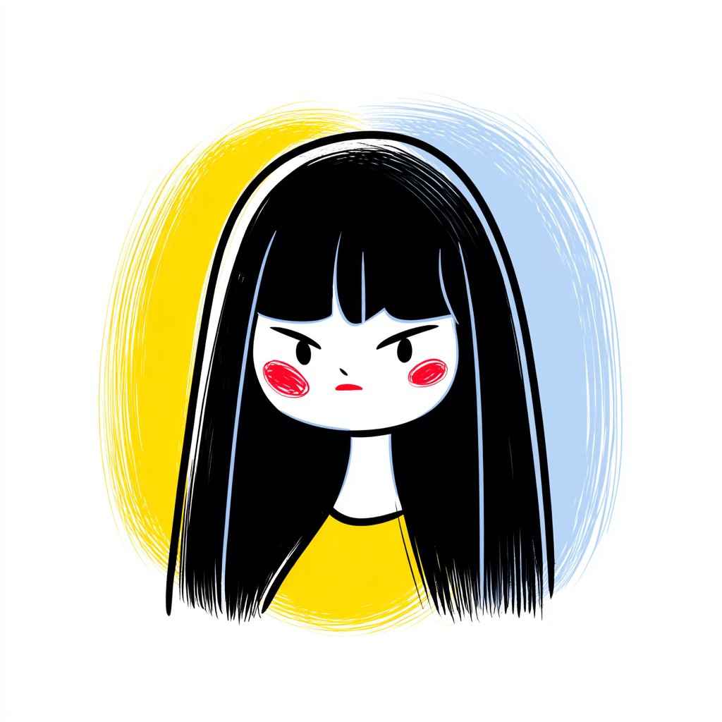 Bold-line cartoon samples