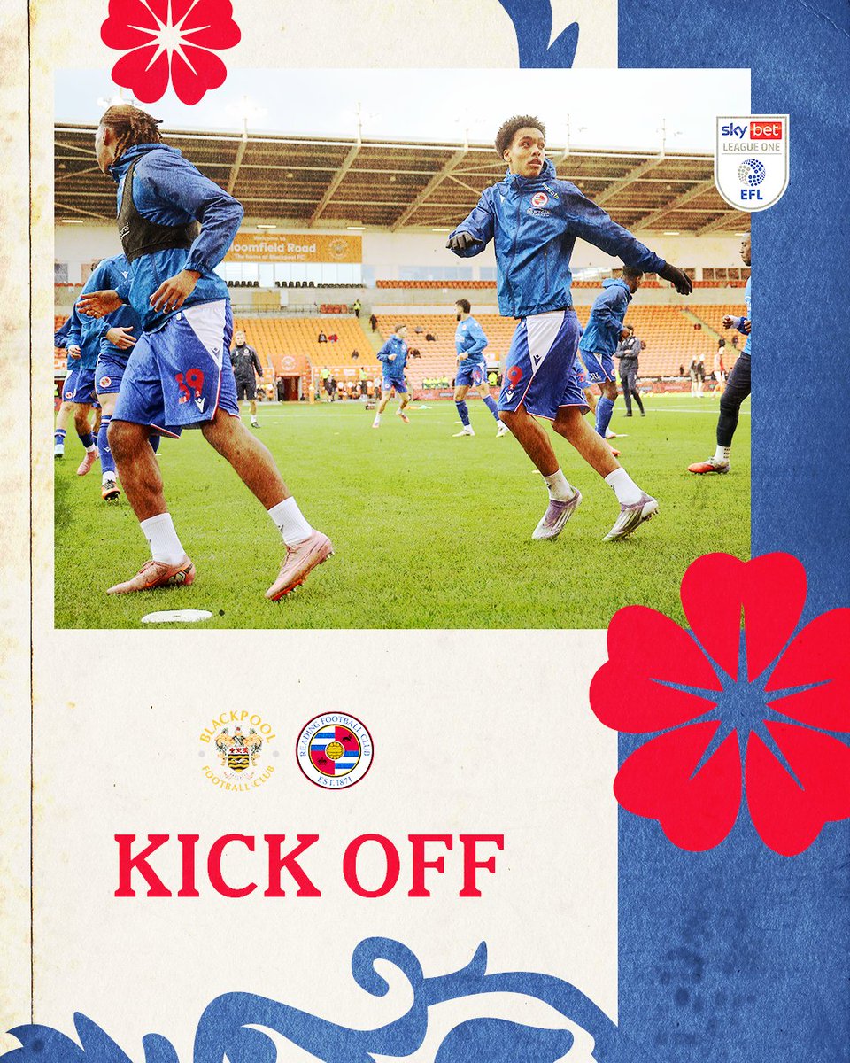 ReadingFC's tweet image. KICK OFF 

Underway here on a chilly afternoon in Blackpool. COME ON URRRZZ!

1&apos; | 🍊0-0👑 | #readingfc