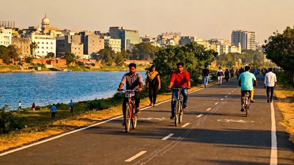 IndianTechGuide's tweet image. 🚨 Delhi is constructing a 53-km cycle track along the Yamuna River in the next three years, with Phase I construction beginning early 2026.