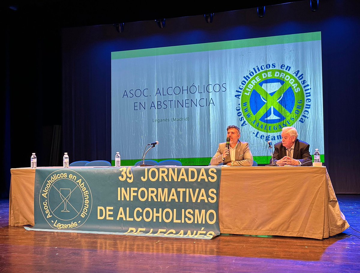 JORNADAS SOBRE ALCOHOLISMO Y ADICCIONES EN LEGANÉS 

Hoy en el teatro Rigoberta Menchú se ha celebrado la 39º Jornada de Alcoholismo y Adicciones que organiza la Asociación de Alcohólicos en Abstinencia de Leganés.

🗣️ El Primer Teniente de Alcalde y Portavoz de #ULEG <a href="/CarlosULEG/">Carlos Delgado Pulido</a>