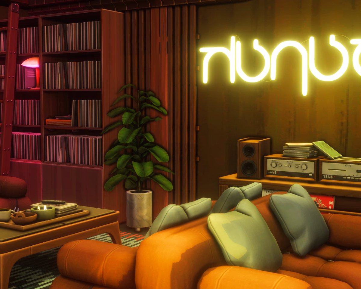 rivzai's tweet image. ⋅ ˚. ⋆ anyone fancy a hifi listening bar? 🎶 #TheSims4 #ShowUsYourBuilds