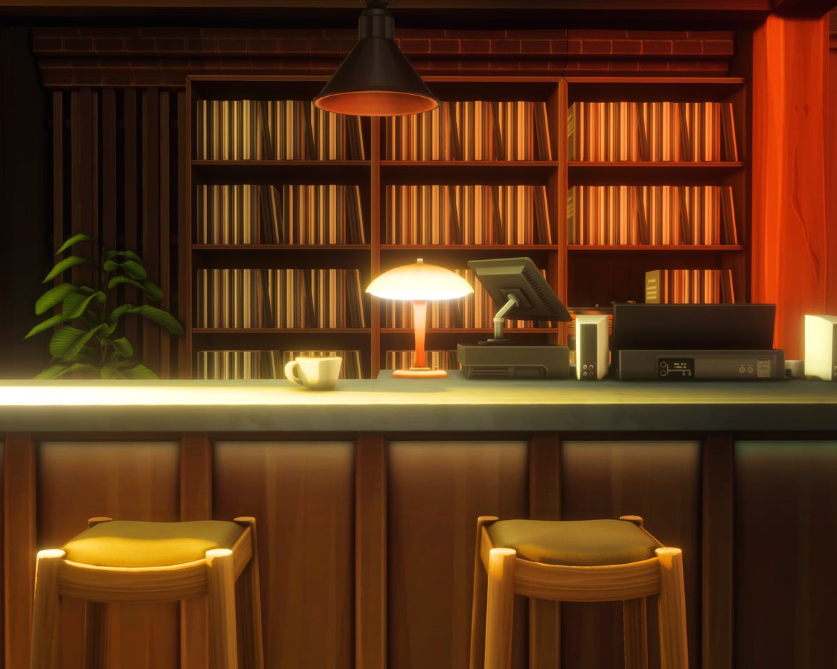 rivzai's tweet image. ⋅ ˚. ⋆ anyone fancy a hifi listening bar? 🎶 #TheSims4 #ShowUsYourBuilds