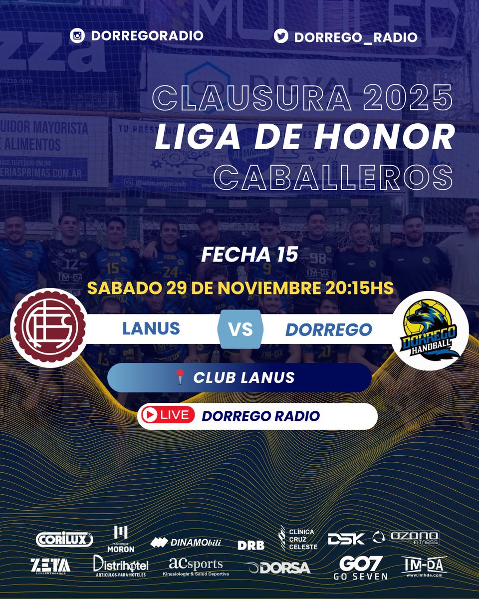 #LHC

🏆LA GLORIA AL ALCANCE DE LA MANO🏆

🐺El Lobo buscará esta tarde su quinto título metropolitano cuando enfrente a Lanús que lucha por no descender🐺

🏟️CLUB LANUS

🕛20.15

📺 DORREGO RADIO