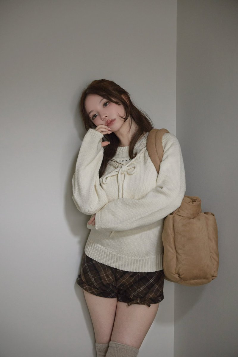 トップス andmary Sonique knit tops ivory ANDMARY】Sonique knit tops