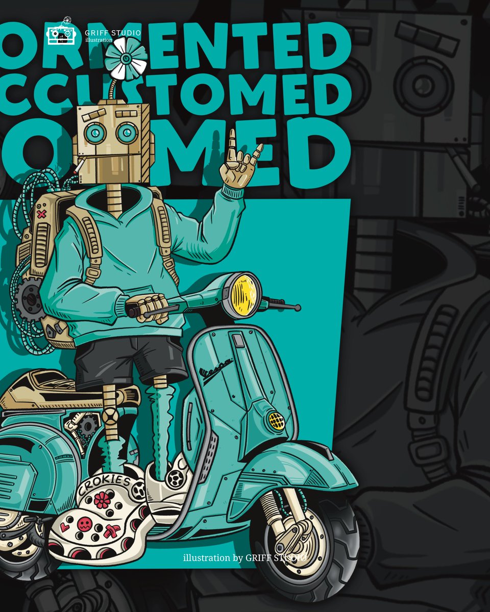 griffgraphicstd's tweet photo. Tormented, Accustomed, Formed π
Full throttle into the digital void. ππ
#digitalillustration #procreate #characterdesign #robotart #scooterlife #vespagram #popartstyle #griffstudio https://t.co/8fUZct13X2