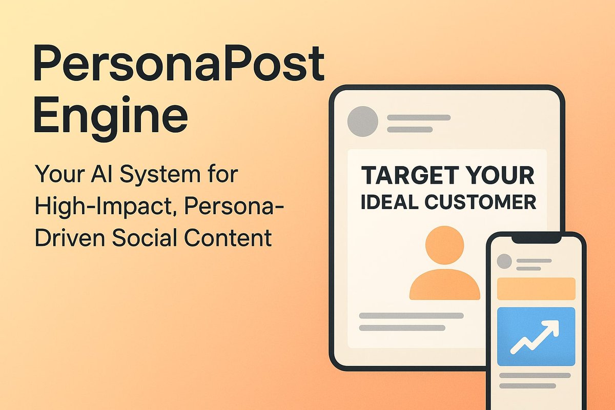TechDsa's tweet image. 🔥 Tired of posting content that gets 2 likes?
Your audience isn’t the problem - your persona alignment is.
Meet PersonaPost Engine → Drop a URL, get your strongest target persona + viral-ready posts built around their psychology.

Check it out at:- agent.ai/agent/personap…