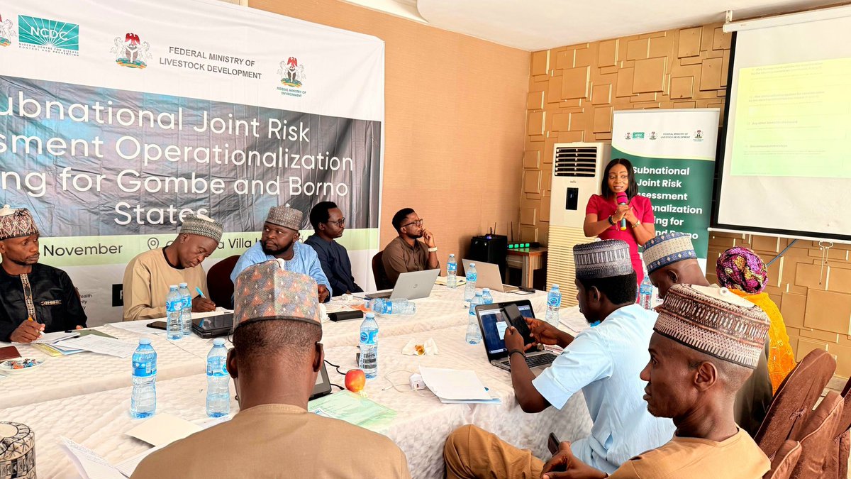 ASDImpact's tweet photo. This week, ASDI joined @NCDCgov, @Ngfmld, @FMEnvng, &amp; partners for the 3-day Subnational Joint Risk Assessment Operationalisation Training for Borno and Gombe States.

Facilitating the Module 4 of the JRA Operational Tool, we supported state reps in developing their JRA plans. https://t.co/wLgpmGLDaO