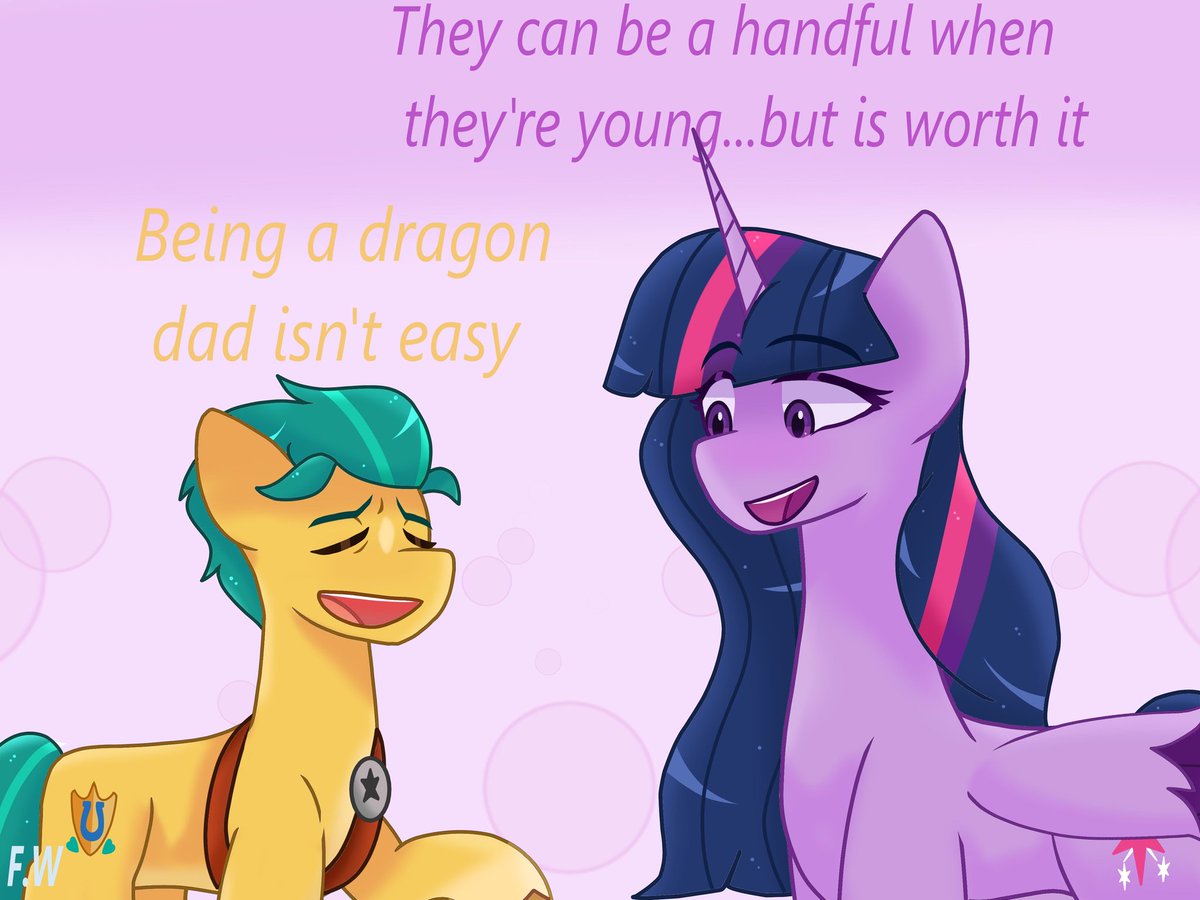 A dragon dad and dragon sister 💜💛
#mlpg4 #mlpg5 #TwilightSparkle #HitchTrailblazer #mylittlepony