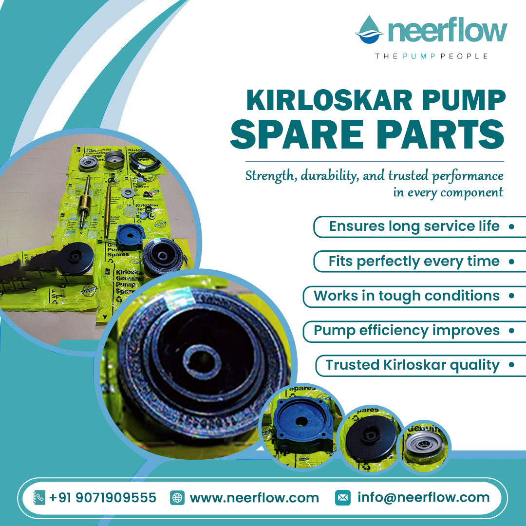 neer_flow7's tweet image. Boost your pump’s performance with Genuine Kirloskar Pump Spare Parts from Neerflow — built for strength, durability, and perfect compatibility
📞 9071909555
🌐 neerflow.com

#Kirloskar #PumpSpareParts #Neerflow #KirloskarParts #GenuinePumpParts #IndustrialPumps