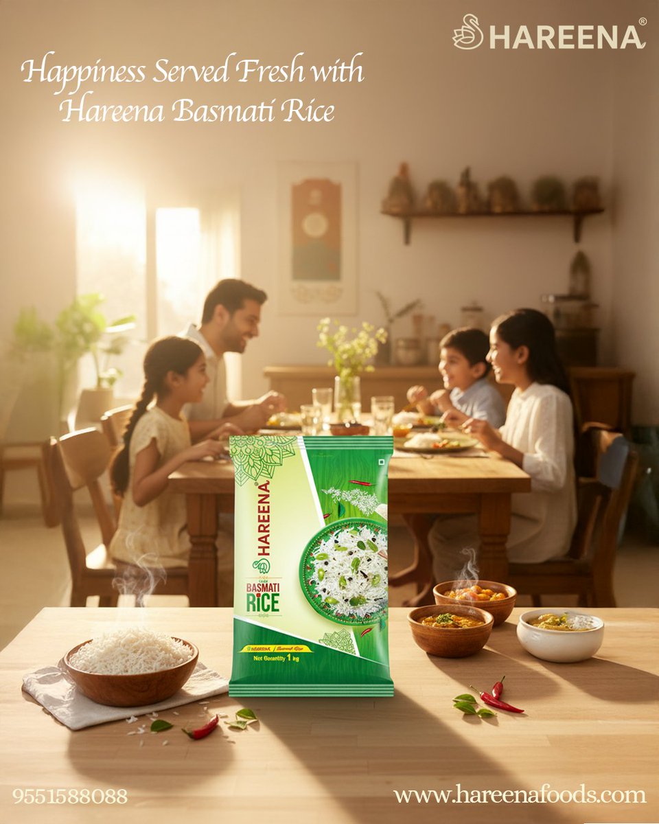 Hareenafoods's tweet image. A bowl full of flavour, a table full of smiles.

Choose Hareena Basmati Rice for every happy moment.

.

.

App and website link in bio.

.

.

For enquiries: 9551588088

@hareenafoods

.

.

#hareenafoods #hareena #pulses #flour  #VersatileCooking #HealthyLiving #basmatirice