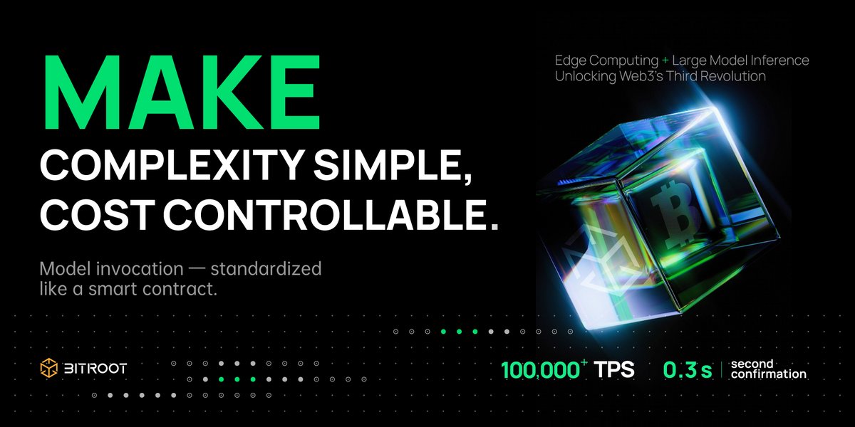 Bitroot_'s tweet photo. MAKE complexity simple. MAKE cost controllable.

🌐Bitroot is unlocking Web3’s third revolution — where edge computing meets large-model inference, and model invocation becomes as seamless as calling a smart contract.

100,000+ TPS. 0.3s confirmation.💪

AI × Parallelized L1. The future isn’t coming — it’s deploying.📈

#Bitroot #AI #Web3 #ParallelExecution #Layer1 #DePIN #EdgeComputing