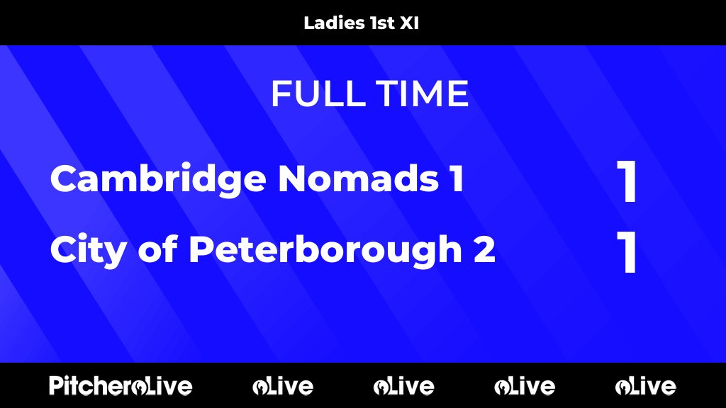 FULL TIME: Cambridge Nomads 1 1 - 1 City of Peterborough 2
#CAMCIT #Pitchero
cambridgenomadshockeyclub.co.uk/teams/74106/ma…