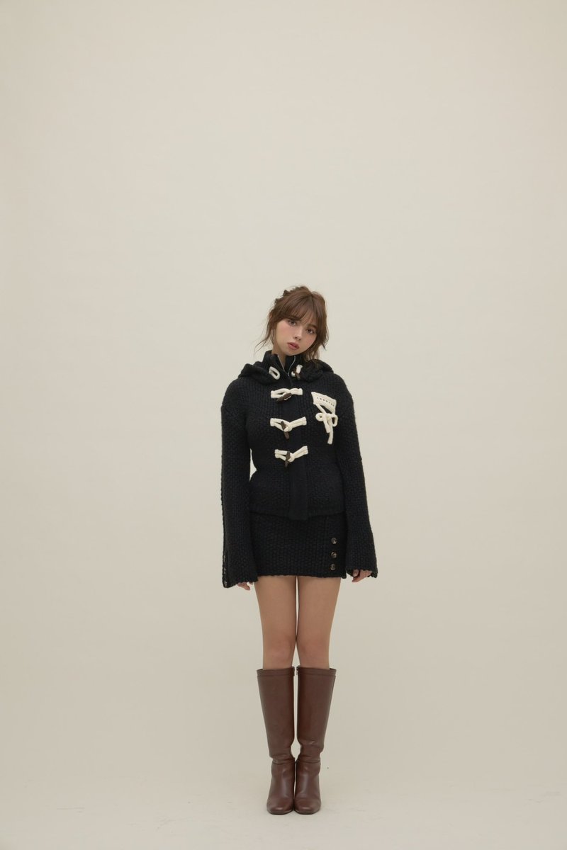 andmary Cable knit jacket set up アンドマリー ANDMARY】Yara cable knit set up