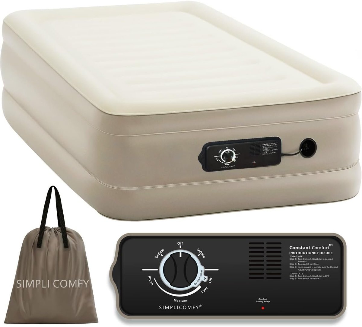 babyfashionusa's tweet image. Simpli Comfy 18” Twin Inflatable Air Mattress with Built-in Dual Pump, Elevated, Adjustable Firmness, Self-Inflating Blow-Up Mattress with Storage Bag for Home, Guest, Travel, Camping, Relocation

Price :  $89.98

sovrn.co/7xfbbmw

#ad #Mattress

Image Credit :  amazon