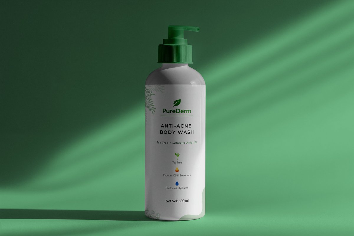 grafzygrove's tweet photo. Beauty on the outside, care on the inside! 
Our Pure Derm Anti-Acne Face Wash &amp; Body Wash comes in a thoughtfully designed label that’s as fresh and clean as the skin it nourishes. 

#designmeetsskincare #purederm  #labeldesign #label #bodywash #facewash #graphicdesign https://t.co/VOm0VUlemX