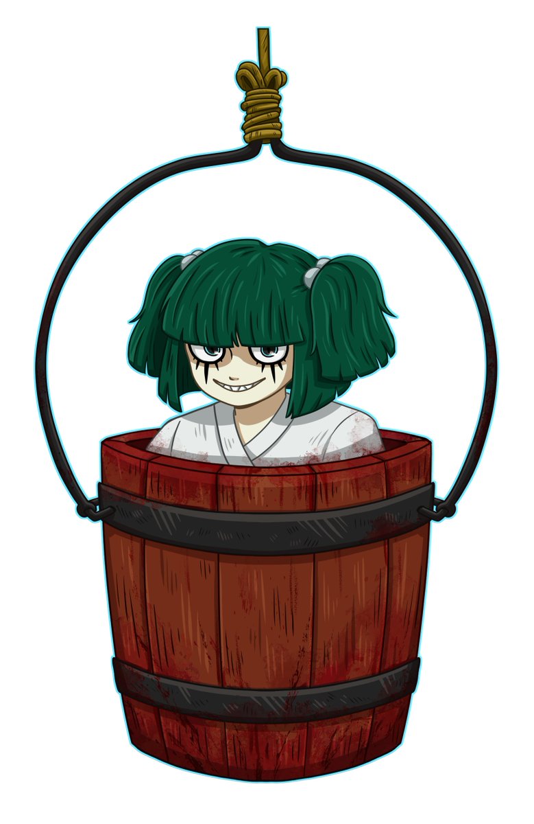 A little happy Kisume.
#Touhou #東方Project