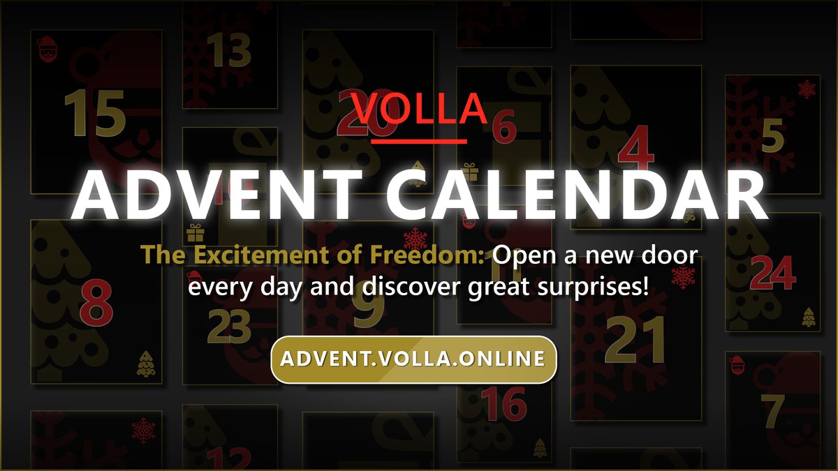 hello_volla's tweet photo. Monday 's the day! The Volla Advent calendar 🎄 has exciting information and surprises in store! So it's worth checking out https://t.co/zE92mnVPWe every day 🤩

#volla #vollaOS #opensource #software #hardware #freedom #dataprotection #ubuntutouch https://t.co/1MdjZOrY11