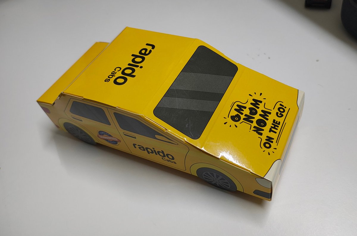 RishirajRC's tweet photo. @rapidobikeapp this was such a nice and cute gesture! :)

I landed in Delhi T1 from Mumbai at 2am. Booked a cab near the Rapido stall and the stall guy handed me this. Inside there were millet biscuits, crunchy bar, guava juice and face wipes. Much needed after a long day! https://t.co/9uc1m6aSoJ